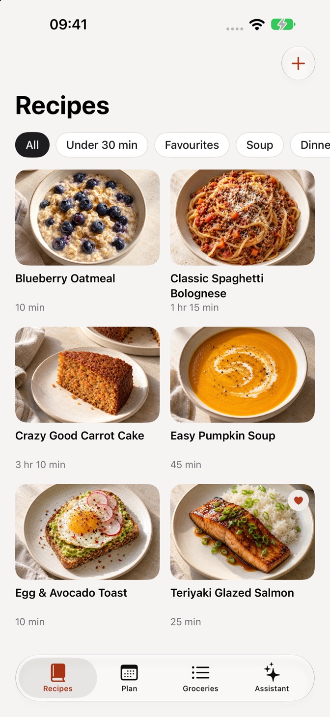 A recipe collection in Cayenne